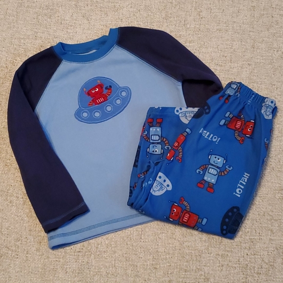 Robot 3T long sleeve Fuzzy pajamas pjs